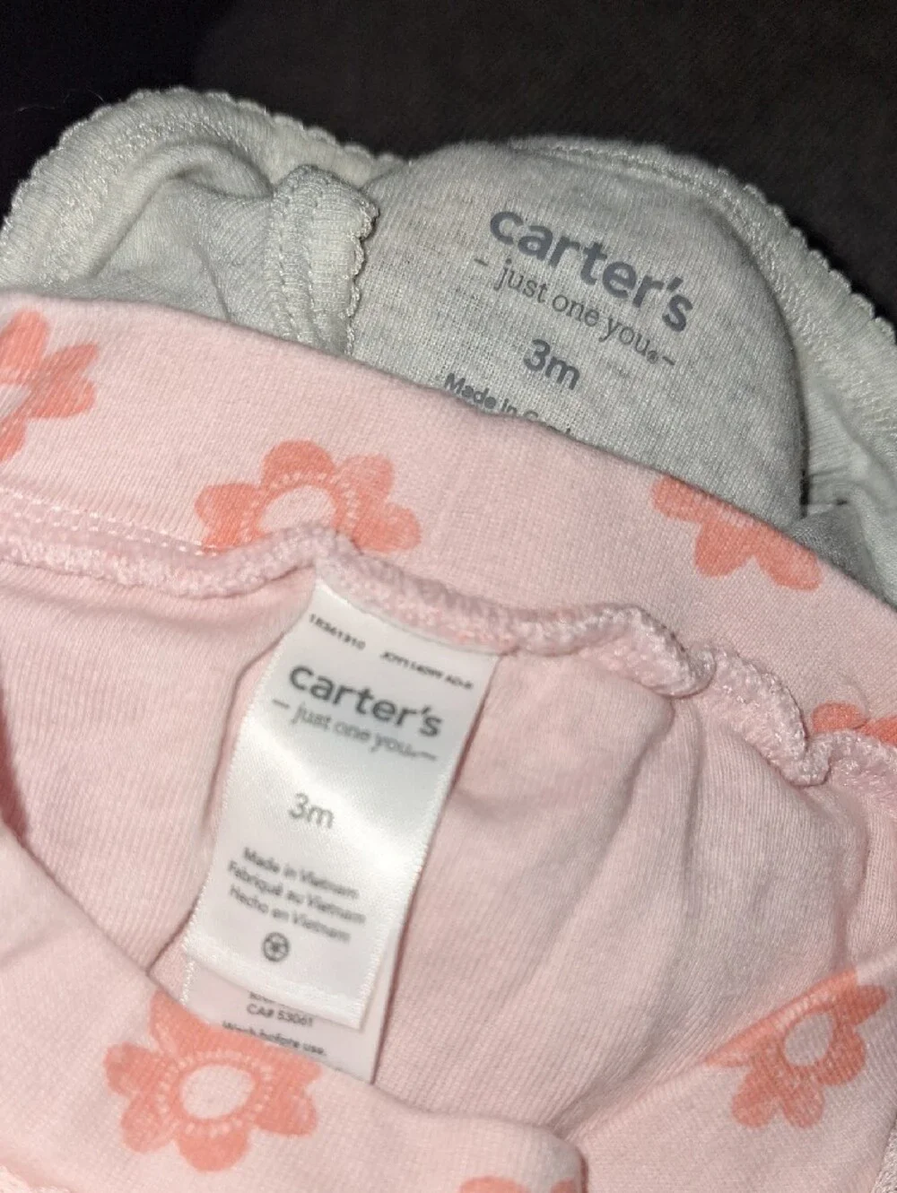 Carter's Pink Floral Tulle Skirt Leggings and Onesie Set